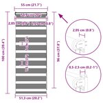 vidaXL Store zèbre gris clair largeur du tissu 50 9 cm polyester
