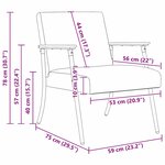 vidaXL fauteuil Vert foncé 59 x 75 x 78 cm tissu