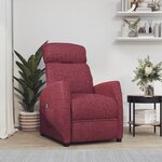 vidaXL Fauteuil inclinable électrique Rouge bordeaux Tissu