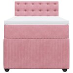 vidaXL Sommier à lattes de lit avec matelas Rose 90x200 cm Velours
