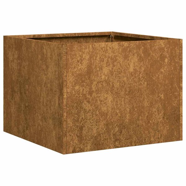 vidaXL Jardinière rouillé 40x40x30 cm acier inoxydable