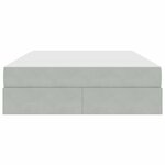 vidaXL Lit avec rangement et matelas Gris clair 140 x 190 cm Velours
