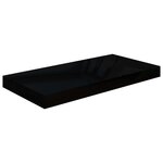 vidaXL Étagère murale flottante 2 Pièces Noir brillant 50x23x3 8 cm MDF