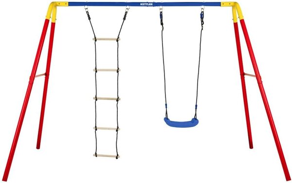 Balancoire double Combi rouge bleu