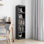 vidaXL Bibliothèque/Séparateur de pièce Gris 40x30x167 5 cm Pin massif