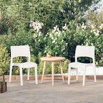 vidaXL Chaises de jardin 2 Pièces Blanc Polypropylène