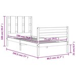 vidaXL Cadre de lit sans matelas bois massif
