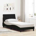 vidaXL Cadre de lit sans matelas noir 80x200 cm tissu
