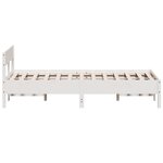 vidaXL Cadre de lit sans matelas blanc 135x190 cm bois de pin massif