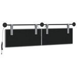 vidaXL Tête de lit suspendue Avec lumière LED Gris clair Tissu