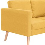 vidaXL Ensemble de canapé 2 Pièces tissu jaune