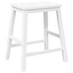 VidaXL Chaises de bar 2 Pièces blanc bois massif d'hévéa