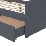 vidaXL Cadre de lit sans matelas gris foncé bois pin massif 90x200cm