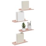 vidaXL Étagère flottante 4 Pièces Rose 30 x 9 x 2 5 cm Acier