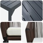 vidaXL Ensemble de salle à manger pour jardin 9 pc Marron polyrotin