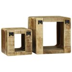 vidaXL Unité TV 36x36x30 cm en bois massif de manguier