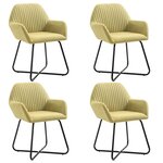 vidaXL Chaises à manger lot de 4 vert tissu