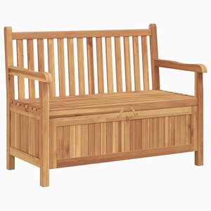 vidaXL banc avec stockage Marron 114 x 60 x 90 cm Bois de teck massif