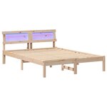 vidaXL Cadre de lit Marron 135 x 190 cm Bois massif en pin