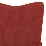 vidaXL Chaise de relaxation avec tabouret Rouge bordeaux Tissu