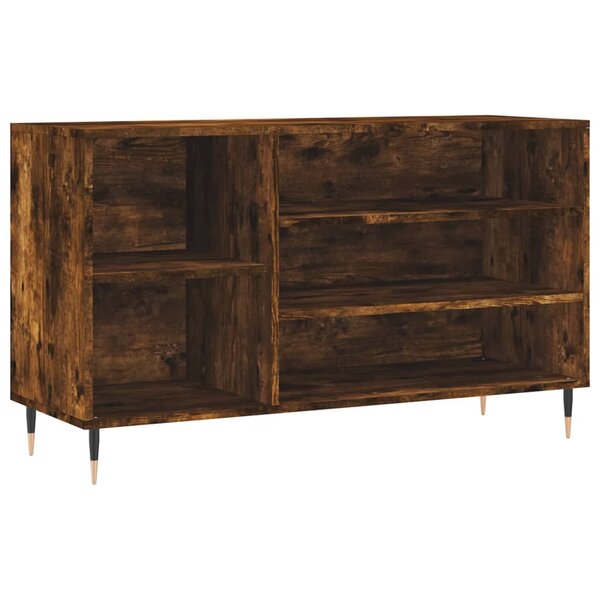 vidaXL Armoire à chaussures Chêne fumé 102x36x60 cm Bois d'ingénierie