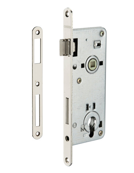 THIRARD - Boitier de serrure encastrable à cylindre pour porte d'entrée  axe 50mm  bouts ronds  zingué - THIRARD
