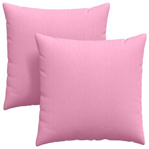 vidaXL Coussins de canapé 2 pc tissu Rose 80 x 80 cm
