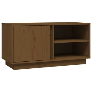 vidaXL Meuble TV Marron miel 80x35x40 5 cm Bois de pin massif