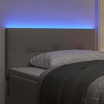 vidaXL Tête de Lit LED avec des lumières à LED Taupe 90 cm tissu