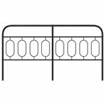 vidaXL Tête de lit métal noir 160 cm