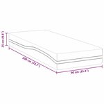 vidaXL Matelas Blanc  Gris 90 x 200 cm Mousse