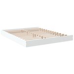 vidaXL Cadre de lit blanc 160x200 cm bois d'ingénierie