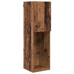 vidaXL Unité murale de TV avec LED 4 Pièces Bois ancien Bois d'ingénierie