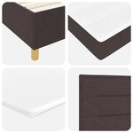 vidaXL Lit avec sommier à ressorts marron foncé 120x200 cm tissu