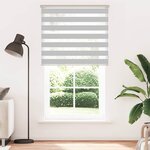 vidaXL Store zèbre gris clair largeur du tissu 120 9 cm polyester