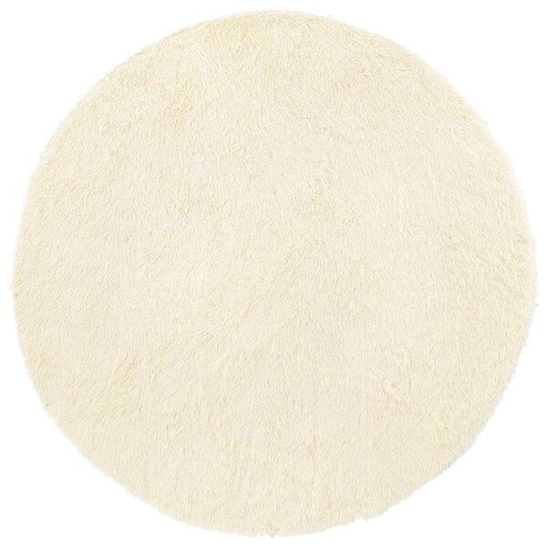 vidaXL Tapis Shaggy à poils longs NAVARRA crème 100x100 cm polyester