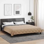 vidaXL Duvet d'été simple Anthracite et Taupe 240 x 260 cm Microfibre