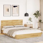 vidaXL Cadre de lit avec tête de lit sans matelas 160 x 200 cm
