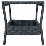 vidaXL Table de jardin Gris foncé 45x45x46 5 cm Résine tressée