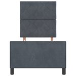 Cadre de lit vidaXL Gris foncé 80x200 cm Velours