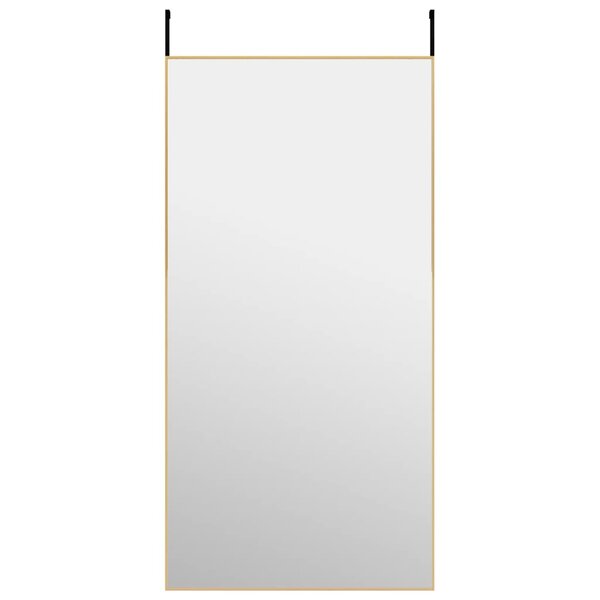 vidaXL Miroir de porte Doré 50x100 cm Verre et aluminium