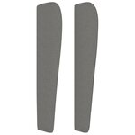 vidaXL Tête de lit avec oreilles Gris foncé 203x23x118/128 cm Tissu
