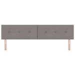 Tête de lit capitonnée taupe 200 cm en tissu