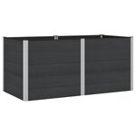 vidaXL Jardinière surélevée Noir 200 x 100 x 91 cm