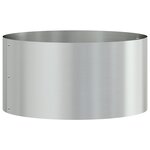 vidaXL Pot en métal gris Galvanisé Métal Petit Incrustations déco