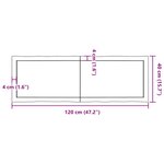 vidaXL Dessus de table bois massif traité bordure assortie
