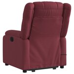 vidaXL Fauteuil inclinable de massage Rouge bordeaux Tissu