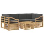 vidaXL Ensemble de canapés d'extérieur 7 pc Blanc et anthracite