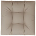 vidaXL Coussin de palette taupe 70x70x12 cm tissu