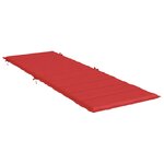 vidaXL Coussin de chaise longue rouge 186x58x4 cm tissu oxford